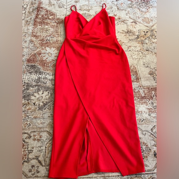 Betsey Johnson Vibrant Red Asymmetrical Dress - Picture 3 of 9